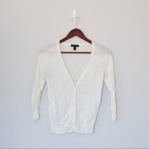 J. Crew Lightweight Cream Cardigan